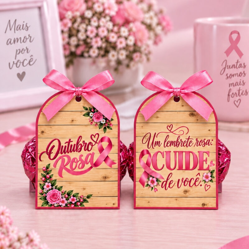 Porta Bom Bom - Outubro Rosa